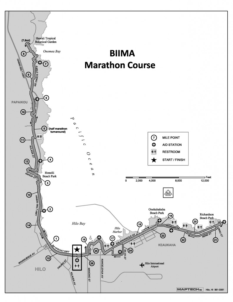 Hilo Marathon Course Map